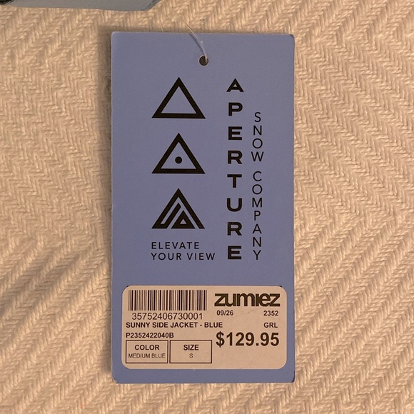 Aperture Sunny Side Blue 10K Snowboard Jacket - Medium blue - Picture 8 of 8